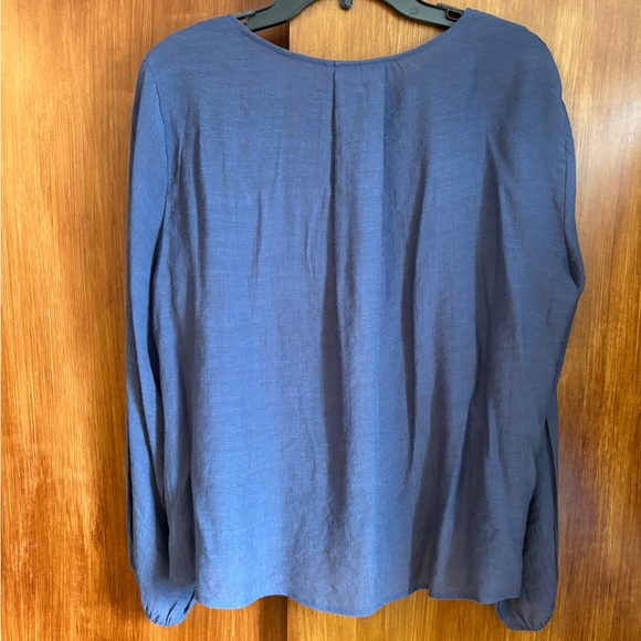 NWOT Bohemian Embroidered Balloon Sleeve Blue Counterparts Blouse | Women’s XL - Picture 13 of 14